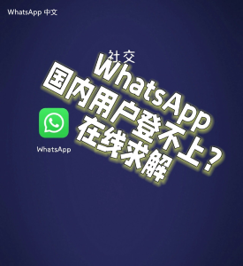 WhatsApp中文版下载 | whatsapp web：中国怎安装登录 快速指南