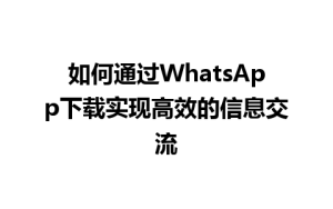 WhatsApp中文版,WhatsApp下载