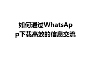 WhatsApp中文版,WhatsApp下载