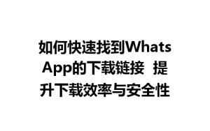 WhatsApp中文版下载 | 如何快速找到WhatsApp的下载链接  提升下载效率与安全性